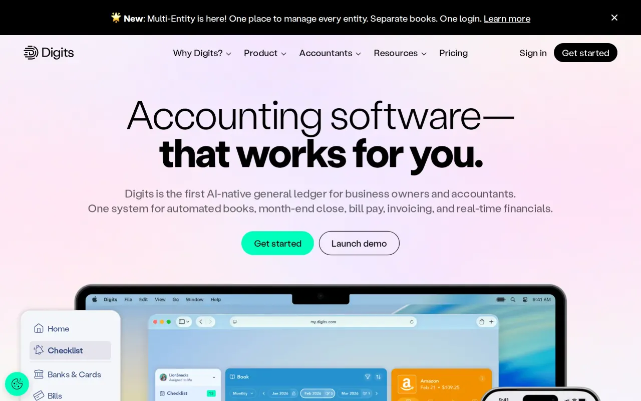 Screenshot of Digits