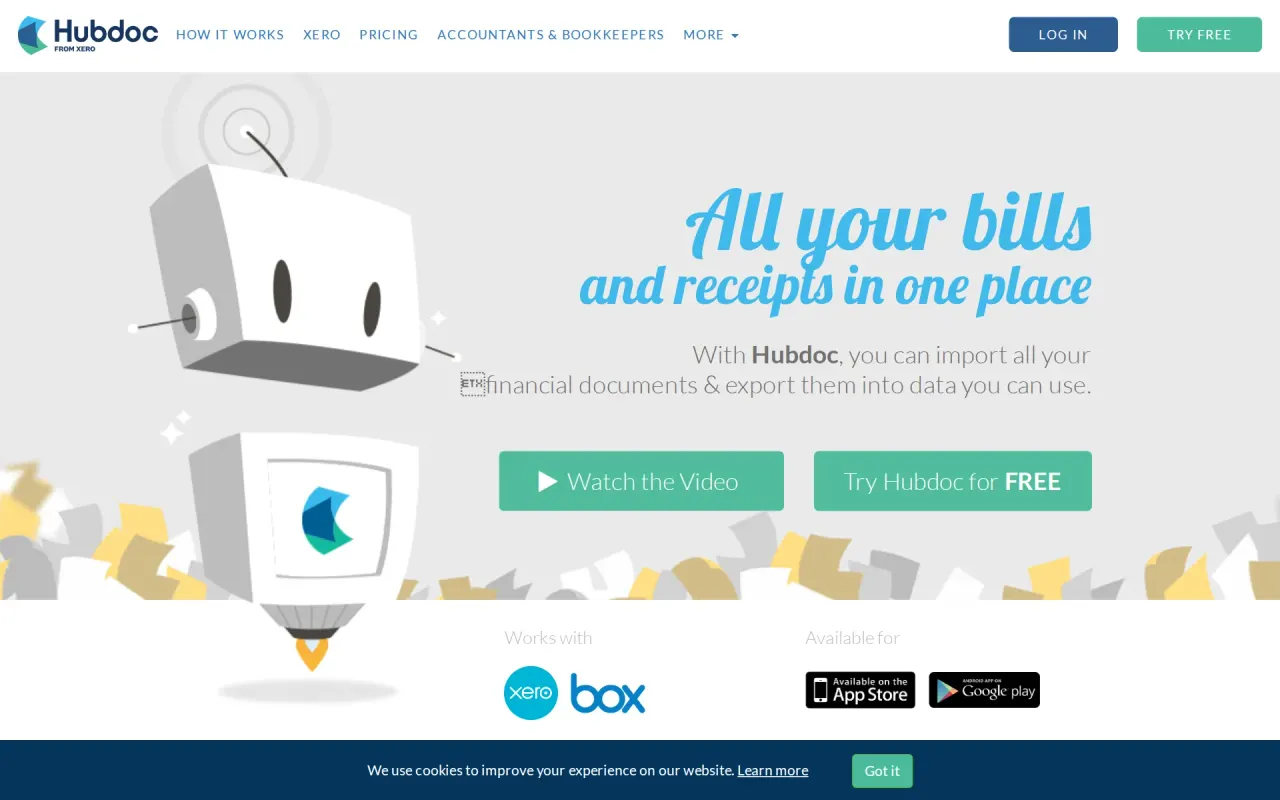 Screenshot of Hubdoc