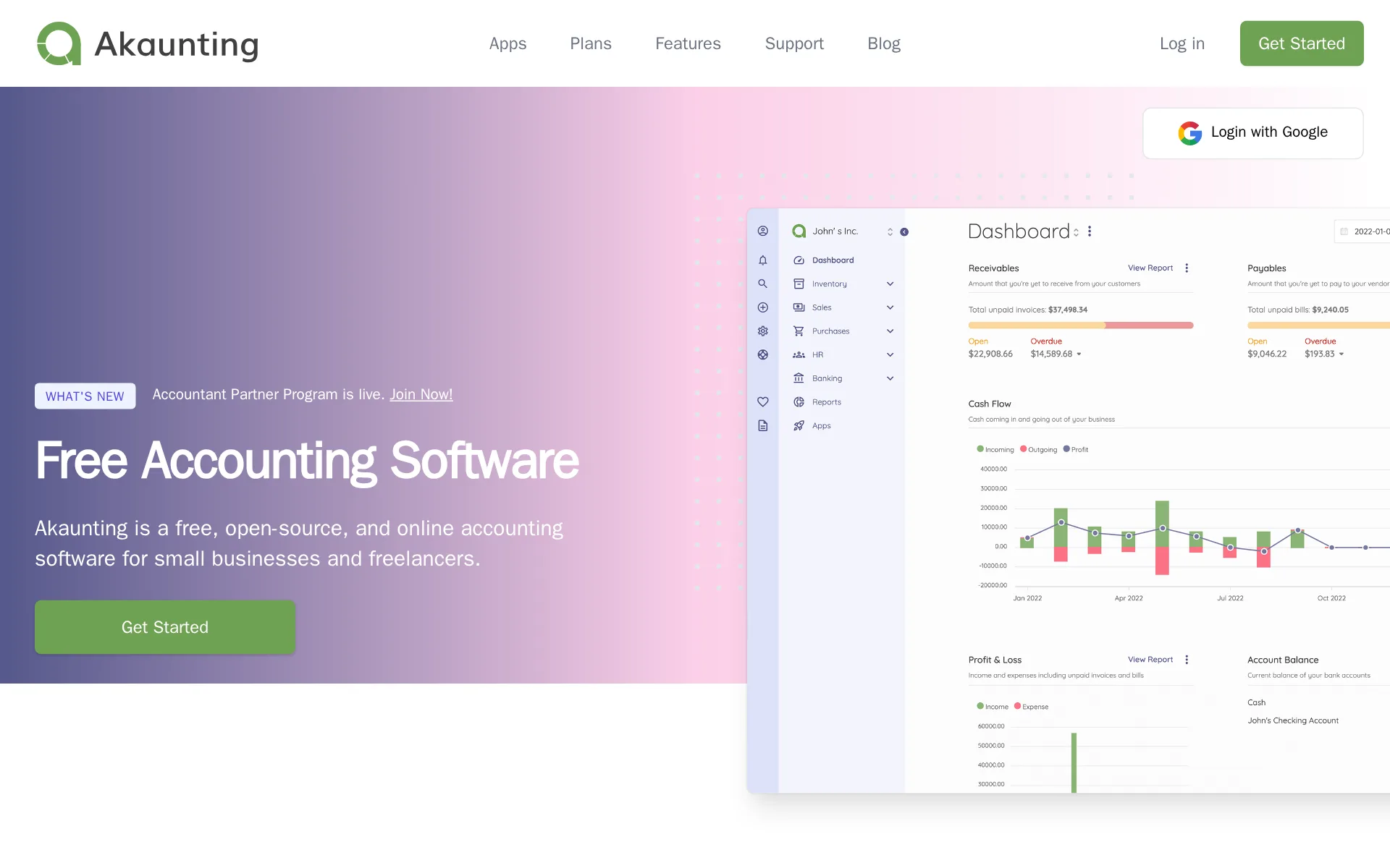 Screenshot of Akaunting