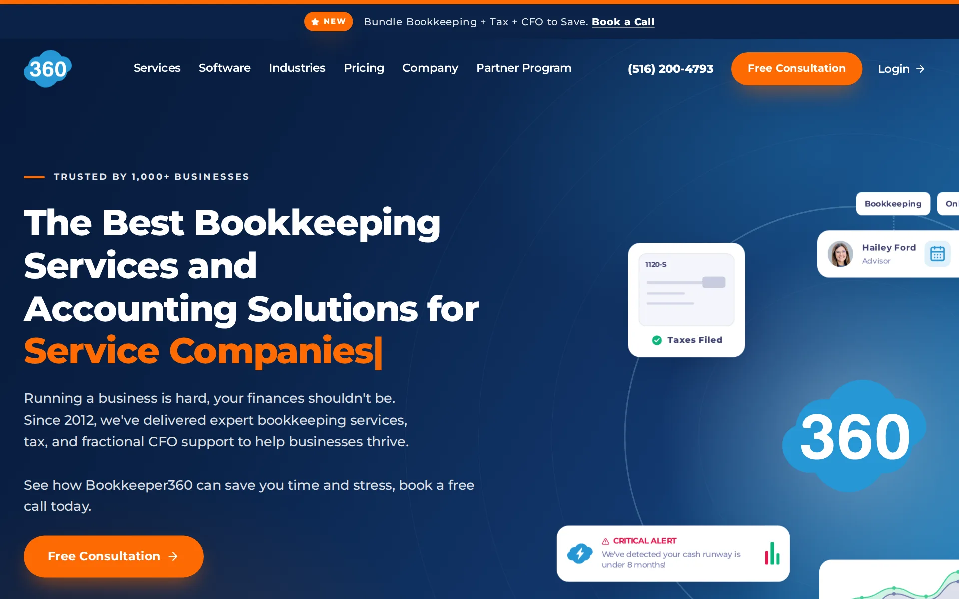 Screenshot of Bookkeeper360