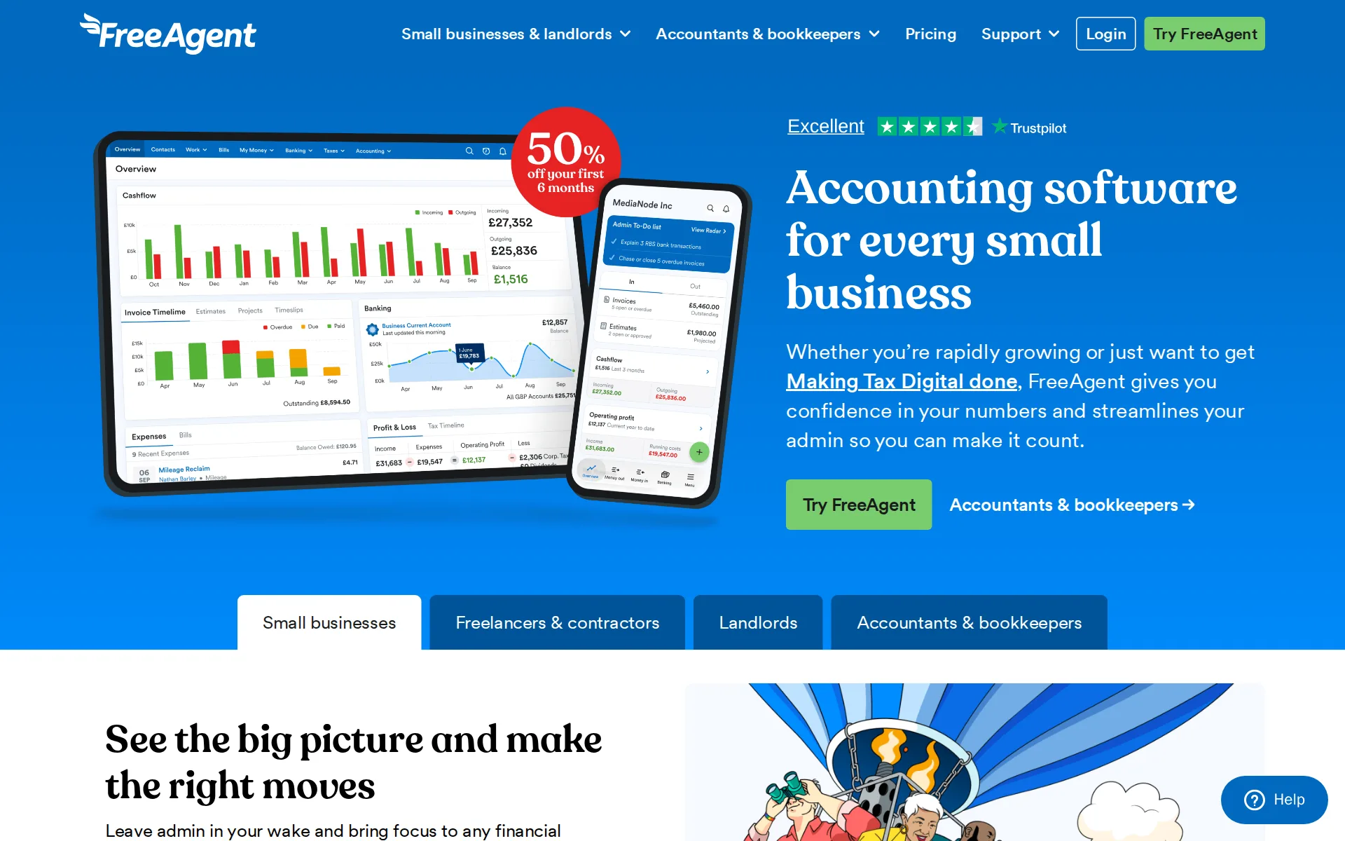 Screenshot of FreeAgent
