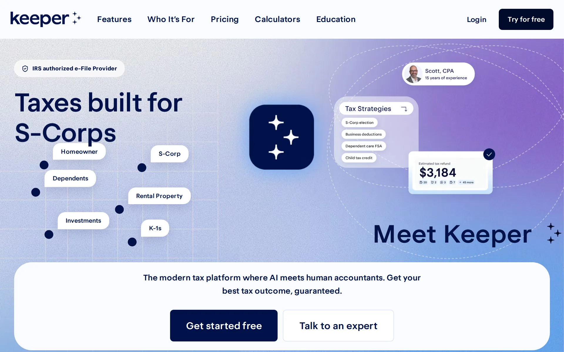 Screenshot of Keeper