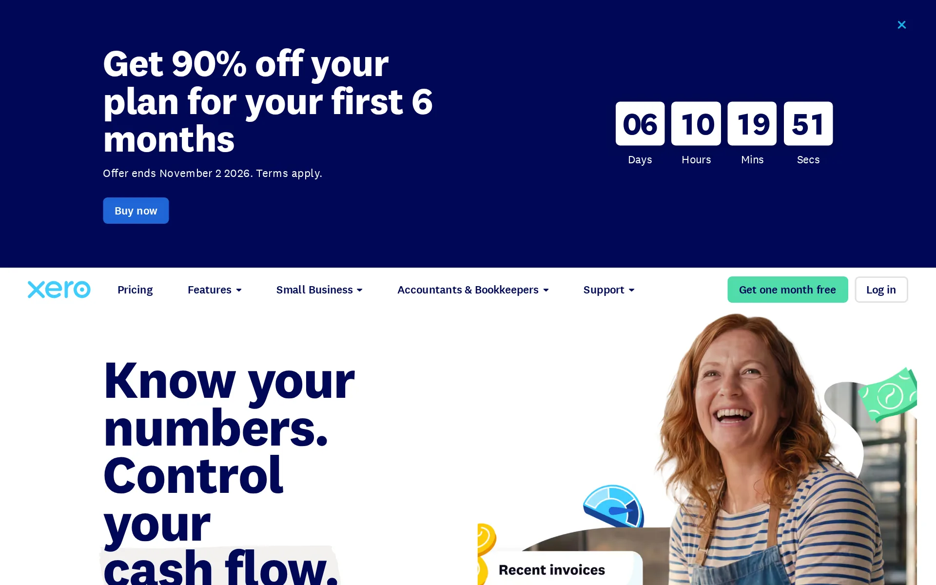 Screenshot of Xero