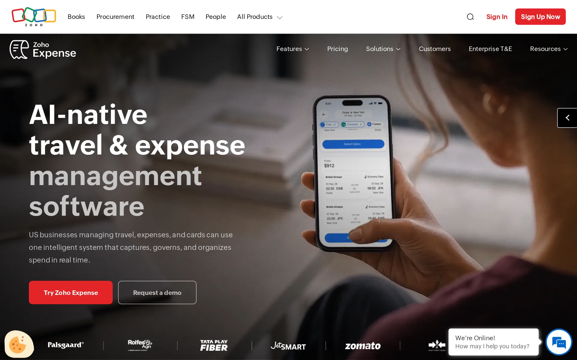 Screenshot of Zoho Expense